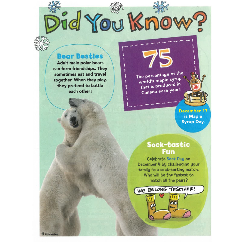 Chickadee: Ages 6-9 (8 issues) - Bayard Magazines